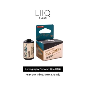 Phim Lomography Fantome Kino ISO 8, Đen Trắng B&W, 135/35mm x 36 Kiểu, Out Date Nhẹ Cho Máy Chụp Ảnh Film - LIIQ Flash — ảnh 1