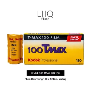 Phim Kodak 100 TMAX ISO 100, Đen Trắng B&W, 120 x 12 Kiểu Vuông, Out Date Nhẹ Cho Máy Chụp Ảnh Film - LIIQ Flash — ảnh 1