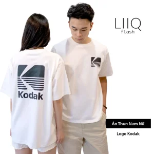 Áo Thun Logo Phim Kodak, Dáng Oversize, Unisex Nam Nữ, Dành Cho Người Yêu Thích Máy Chụp Ảnh Film - LIIQ Flash — ảnh 1