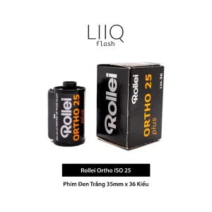 Phim Rollei Ortho Plus ISO 25, Đen Trắng B&W, 135/35mm x 36 Kiểu, Out Date Nhẹ Cho Máy Chụp Ảnh Film - LIIQ Flash — ảnh 1