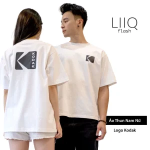 Áo Thun Logo Phim Kodak, Dáng Oversize, Unisex Nam Nữ, Dành Cho Người Yêu Thích Máy Chụp Ảnh Film - LIIQ Flash — ảnh 1