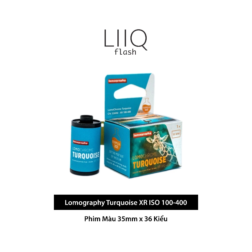 Phim Lomography Turquoise XR ISO 100-400, Màu Color, 135/35mm x 36 Kiểu, Out Date Nhẹ Cho Máy Chụp Ảnh Film - LIIQ Flash — ảnh 1