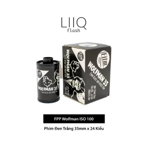 Phim FPP Wolfman ISO 100, Đen Trắng B&W, 135/35mm x 24 Kiểu, In Date Cho Máy Chụp Ảnh Film - LIIQ Flash — ảnh 1