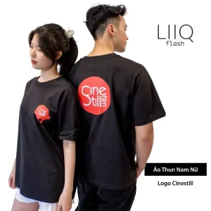 Áo Thun Logo Phim Cinestill, Dáng Oversize, Unisex Nam Nữ, Dành Cho Người Yêu Thích Máy Chụp Ảnh Film - LIIQ Flash — ảnh 1