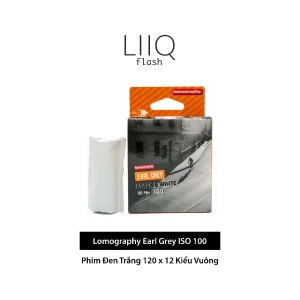 Phim Lomography Earl Grey ISO 100, Đen Trắng B&W, 120 x 12 Kiểu Vuông, Out Date Nhẹ Cho Máy Chụp Ảnh Film - LIIQ Flash — ảnh 1