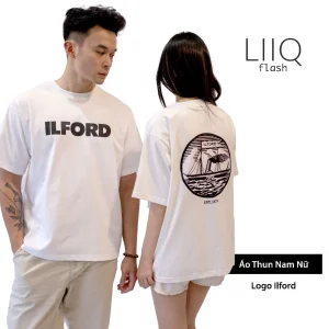 Áo Thun Logo Phim Ilford, Dáng Oversize, Unisex Nam Nữ, Dành Cho Người Yêu Thích Máy Chụp Ảnh Film - LIIQ Flash — ảnh 1
