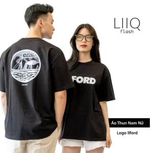 Áo Thun Logo Phim Ilford, Dáng Oversize, Unisex Nam Nữ, Dành Cho Người Yêu Thích Máy Chụp Ảnh Film - LIIQ Flash — ảnh 1
