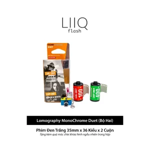 Phim Lomography MonoChrome Duet (Bộ Hai), Đen Trắng B&W, 135/35mm x 36 Kiểu x 2 Cuộn, In Date Cho Máy Film - LIIQ Flash — ảnh 1