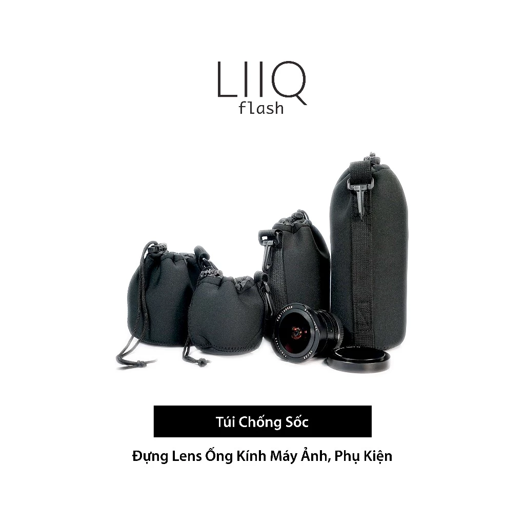 Túi Chống Sốc Đựng Lens Ống Kính Máy Ảnh, Phụ Kiện, Mới Chưa Qua Sử Dụng, Cho Máy Chụp Ảnh Film - LIIQ Flash — ảnh 1